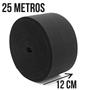 Imagem de Elastico Preto Reforçado Largo 12cm Com 25 Metros de Comprimento 