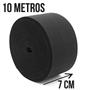 Imagem de Elastico Preto Reforçado Largo 7cm Com 10 Metros de Comprimento 