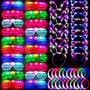 Imagem de Elcoho 60 Peças LED Light Up Toy Party Favores Brilho no Escuro Suprimentos Festa Inclui LED Obturador Sombras Óculos LED Gato Coelho Orelha Headband LED Pulseiras Brilho Pulseiras Neon Festa Favor para o Carnaval