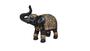 Imagem de Elefante Da Sorte Indiano de Resina Preto com Manto Dourado - Decore Casa