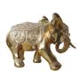 Imagem de Elefante de Cerâmica Dourado - 21x13x30cm - Personalize seu Espaço com Nosso Elefante de Cerâmica Sofisticado - Eleve sua Casa!