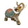 Imagem de Elefante Decorativo Dourado Indiano Resina  15cm Altura