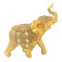 Imagem de Elefante Decorativo Dourado para Sala - 11Cm - Enfeite em Resina Indiano Sabedoria Sorte 