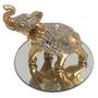 Imagem de Elefante Decorativo Resina C/ Base De Espelho Indiano Sorte
