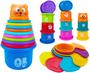 Imagem de Ella Dream 17 PCs Multicolor Nesting and Stacking Cups Set, Brinquedos de Banheira de Bebê, Brinquedos Educacionais de Aprendizagem Precoce para Bebês, Crianças, Copas de Empilhamento com Os Números, Formas, Frutas, Animais Patten