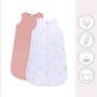 Imagem de Ely's & Co. Baby Wearable BlanketSleep Bag 2-Pack Set - 100% Interlock Knit Cotton for Baby Girl from 6-12 Months (Dusty Rose Stars & Solid Dusty Rose)