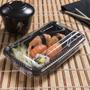 Imagem de Embalagem oriental preta go-908 p/ comida japonesa temaki sushi delivery c/ 100 un. (galvanotek)