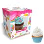 Imagem de Embalagem para Cupcake Individual com Visor e Berço - 12 unidades