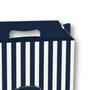 Imagem de Embalagem para Presente Caixa Tipo Maleta Retangular Vertical Modelo Royal Tons Azul P 15x6x18 cm