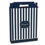 Imagem de Embalagem para Presente Caixa Tipo Maleta Retangular Vertical Modelo Royal Tons Azul P 15x6x18 cm