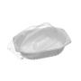 Imagem de Embalagem Plástica G-100 para Frango Assado Freezer & Microondas Branca PP Pacote com 100 Conjuntos-Galvanotek