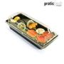 Imagem de Embalagem Plástica Retangular Temaki Lanche Sushi 6 Praticpack - 21x9x4cm - 50 Unidades