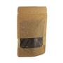 Imagem de Embalagem Saquinho Stand Up Pouch 10x15 Kraft com Visor Fecho Zip 50 Unidades