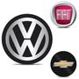 Imagem de Emblema Adesivo Cromado 58mm Grade Frontal Volkswagen Fiat Chevrolet