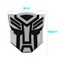 Imagem de Emblema Adesivo Transformers Cromado C/ Preto Carro Capacete Moto