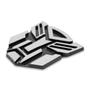 Imagem de Emblema Adesivo Transformers Cromado C/ Preto Universal 7,5 cm x 8 cm