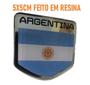 Imagem de Emblema Bandeira Argentina Colante Veiculo Resinado