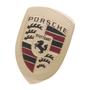 Imagem de Emblema com Brasão do capo modelo Porsche fundo dourado para VW Fusca até 1966