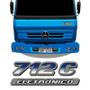 Imagem de Emblema Do Capô 712C Eletrônico Mercedes Adesivo Caminhão