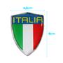 Imagem de Emblema Escudo Da Itália Com Moldura Cromada 6 Cm x 4,5 cm