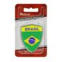 Imagem de Emblema Escudo Do Brasil Com Moldura Cromada 6 Cm x 4,5 cm