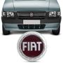 Imagem de Emblema Grade Dianteira e Capô Fiat Uno Fire Fiorino 2001 a 2004 Palio Young Vermelho e Cromado