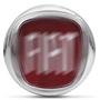 Imagem de Emblema Grade Dianteira Fiat Palio Fire Siena Strada e Marea 2002 a 2008 Vermelho Fixação Dupla Face