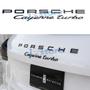 Imagem de Emblema Letra Porsche + Cayenne + Turbo Preto Fosco