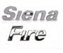 Imagem de emblema letreiro linha Fiat escrita Siena mais fire cromado fita 3M