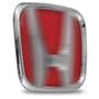 Imagem de Emblema Porta Malas Honda Cromado Fundo Vermelho Civic Fit City HRV WRV