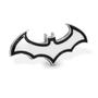 Imagem de Emblema Rígido Morcego Batman Cromado C/ Preto 4 cm (A) x 8 cm (L)