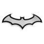 Imagem de Emblema Rígido Morcego Batman Cromado C/ Preto 4 cm (A) x 8 cm (L)