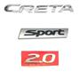 Imagem de Emblemas Creta + 2.0 + Sport Para Linha Hyundai (kit 3 Peças)