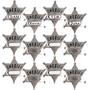 Imagem de Emblemas do xerife Bedwina Silver Star com adesivos para crianças x24