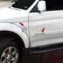 Imagem de Emblemas Pajero Sport Hpe Vgti 2009 Adesivo Mitsubishi Prata