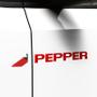 Imagem de Emblemas Pepper Up Branco 2018 2019 2020 Lateral E Traseiro