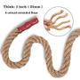 Imagem de Emekian Natural Jute Manila Rope, Twisted 4 Strand Fiber Hemp Rope for Sports, Decor, Pet Toys, Crafts, Tug of War, Fitness, Indoor & Outdoor Use, (1" x 49ft)