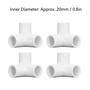 Imagem de Encaixes de tubulação Brrnoo 3 Way Corner PVC Plastic 20mm (10PCS)