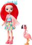 Imagem de Enchantimals Fanci Flamingo Doll & Swash Figure, Boneca Pequena de 6 polegadas, com cabelos longos rosas, asas, saia removível, headpiece e sapatos, grande presente para crianças de 3 a 8 anos