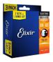 Imagem de Encordoamento p/ guitarra elixir (0.09) bonus pack c/ 3 16540