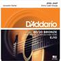 Imagem de Encordoamento Violão Aço .010-.047 80/20 Bronze EJ10-B D Addario Com Corda Extra PL010