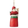 Imagem de Enesco Jim Shore Heartwood Creek Natal ao redor do mundo galês Santa Ornamento suspenso, 4,52 polegadas, multicolorido