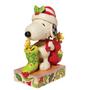 Imagem de Enesco Peanuts por Jim Shore Snoopy com Woodstocks e uma estatueta de meia, 7 polegadas, multicolorido