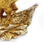 Imagem de Enfeite Águia Estrela Dourada com Brilho Detalhada 15 cm