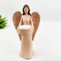 Imagem de Enfeite Anjo Castiçal Com Vela Decoração 20Cm Nude Moderno