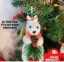 Imagem de Enfeite Árvore de Natal Esquilo Branco 10cm Com Pinha Espuma Ornamento Natalino Pendente De Natal