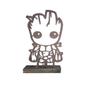 Imagem de Enfeite Base De Mesa Groot Baby Desenho Geek Mdf Marrom Guardiões da Galáxia Marvel Filmes e Séries