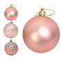 Imagem de Enfeite bola natalina 5 peças em plástico 7cm Diamante Rose - Art Christmas