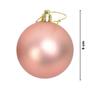 Imagem de Enfeite bola natalina lisa 8 peças em plástico 6cm Rose gold