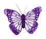 Imagem de Enfeite Borboleta kit com 06 pçs de 10cm Glitter Lilás com Presilha para fixar na Decoração